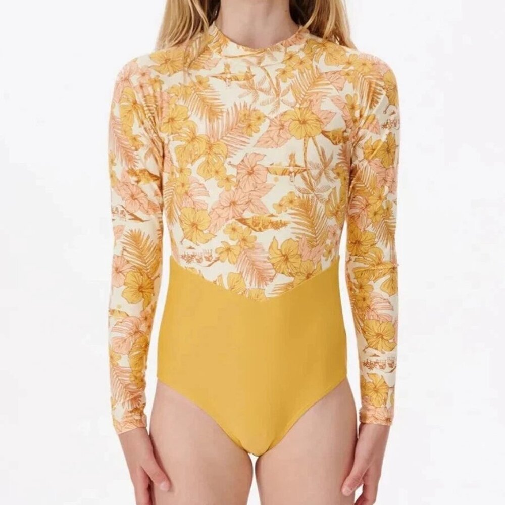 Rip Curl Girls Cosmic Paradise One Piece Surf Suit Swimsuit Size 14 NWT upf 50+